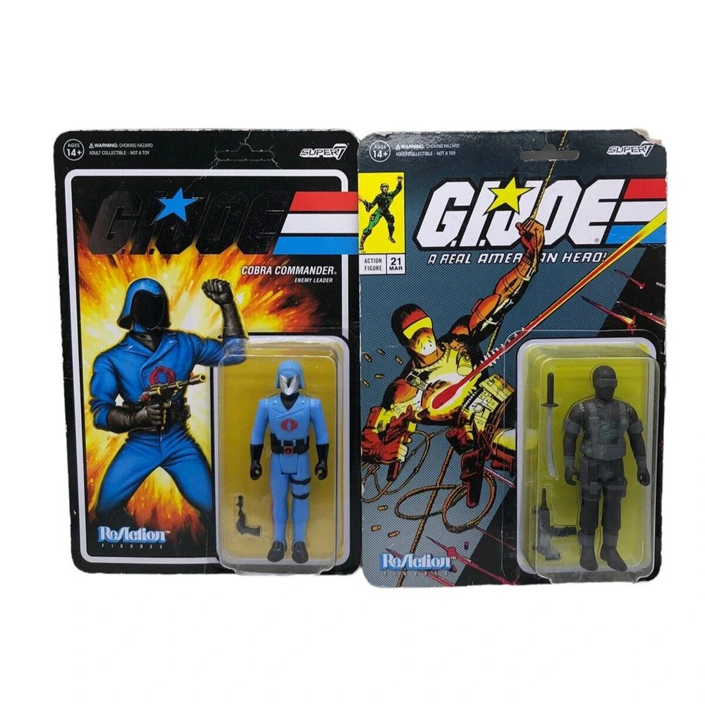 GI Joe Retro Collection 3.75” Cobra Commander Snake Eyes Action Figures Set 2021
